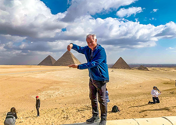 Our Guest at the Giza Pyramids