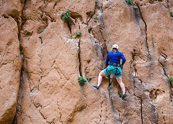 A Rock-Climber in Dades Valley