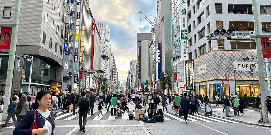 Walking Street in Ginza