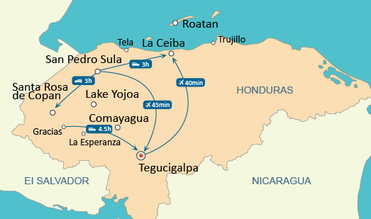 Honduras Map