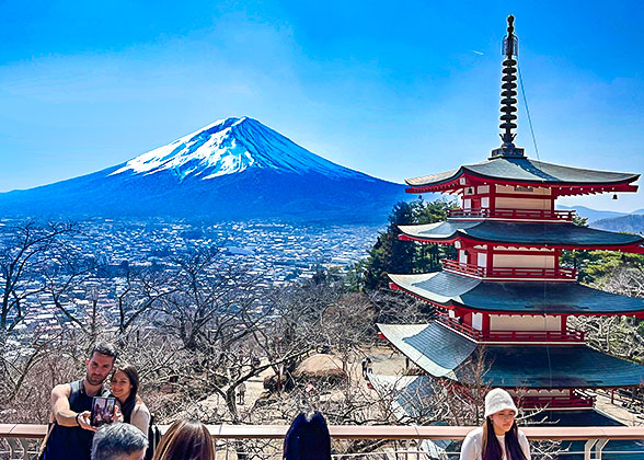 Mt. Fuji Looking from Arakurayama Sengen Park