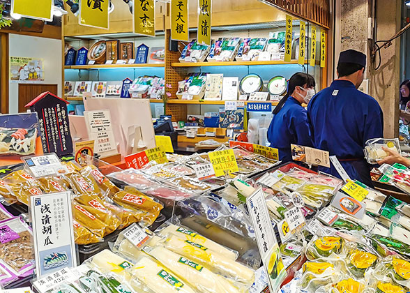 Stand selling pickled vegetables
