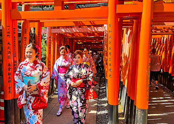 The popular Senbon Torii gates