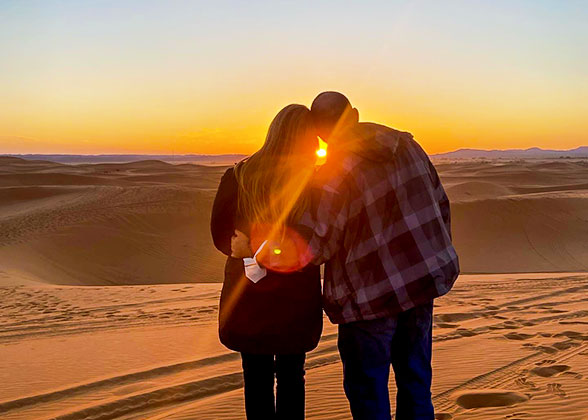 Our Guests Enjoying Sunset at Sahara