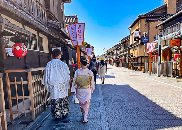 Edo-era vibe in Gion district