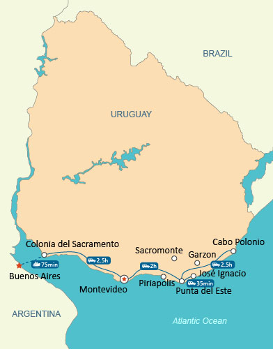 Uruguay Map