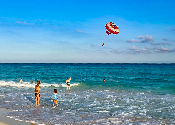 Enjoying Free Time on Trinida Beach