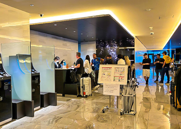 Practiced Receptionists in Hotel Lobby