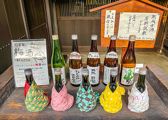 Sake Sold in front of Sake Breweries