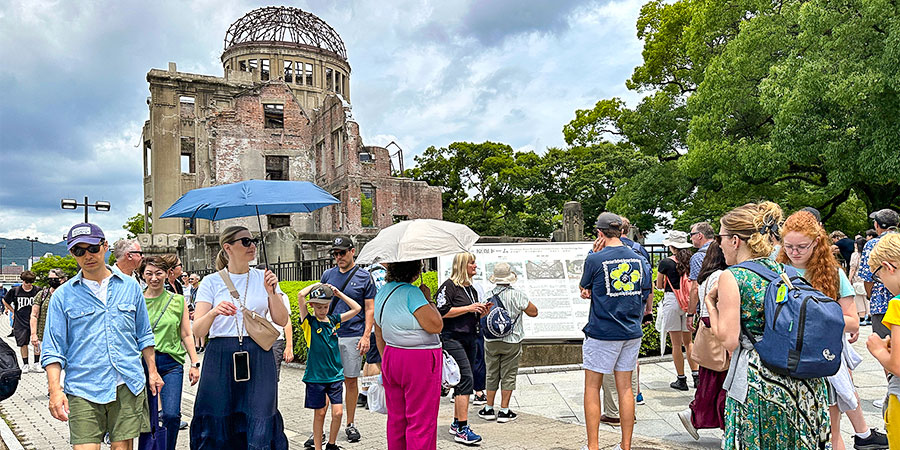 Hiroshima Atomic Bomb Dome in August