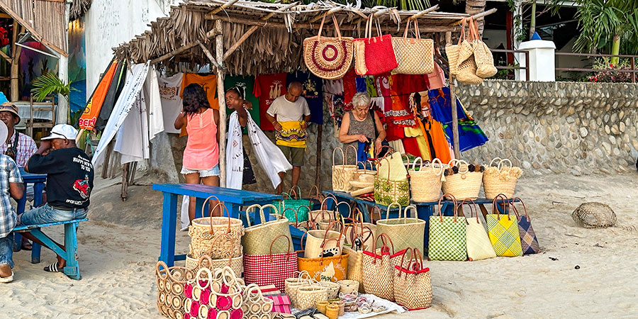 Stalls on the Beach of Nosy Be