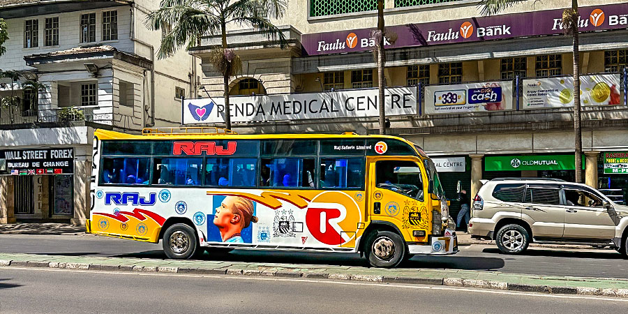 Bus on the Street in Nairobi