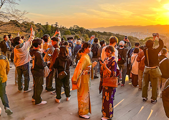 Overtourism - Crowds at Kiyomizu-dera Temple, Kyoto