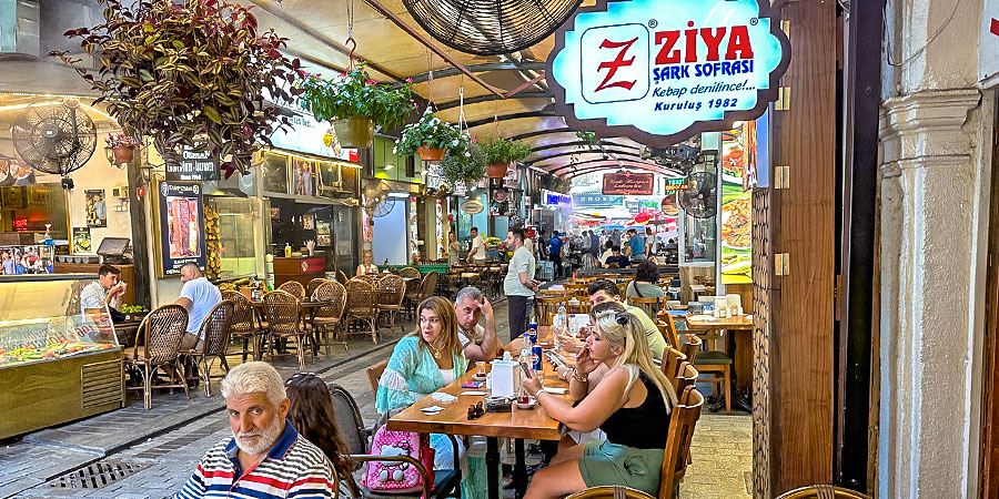 Dining at a Restaurant on the Street, Istanbul