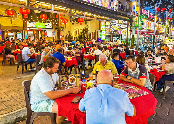 At Jalan Alor Food Street, Kuala Lumpur