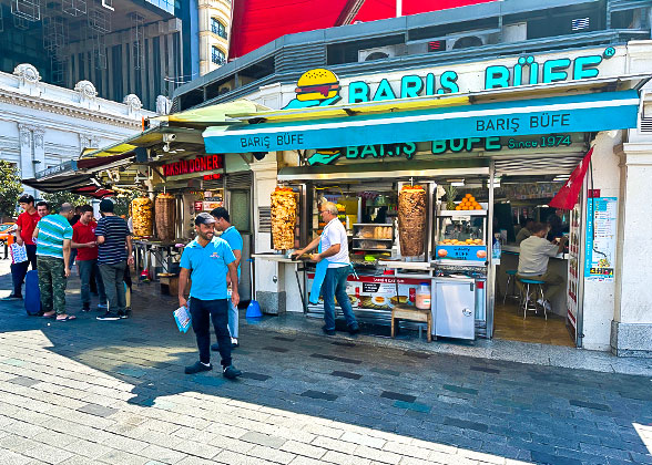 A Doner Kebab Restaurant in Istanbul