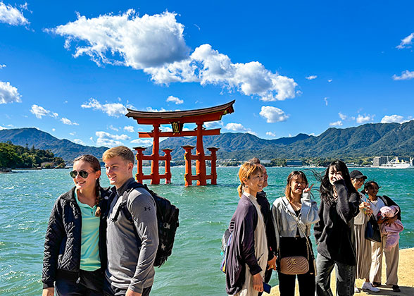 Otorii Gate of Itsukushima Shrine in April