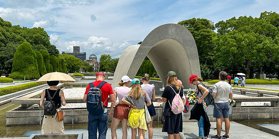 Our guests are visiting Hiroshima Peace Memorial Park