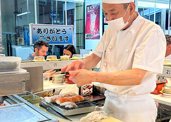 Sushi at the Otaru Sushi Restaurant Street