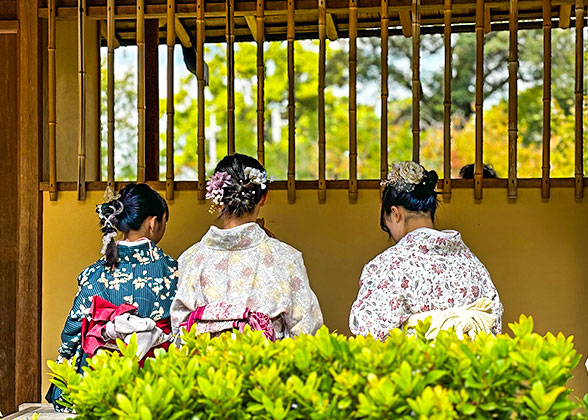 Tourists in Hokkaido