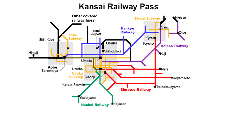 The available service of Kansai Railway Pass