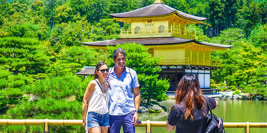 Golden Pavilion in Kinkaku-ji Temple