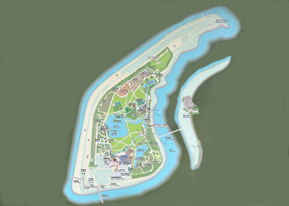 The map of Korakuen Garden