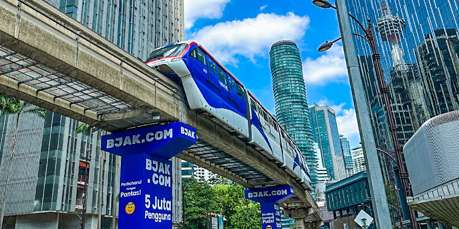 Light Rail Train in Kuala Lumpur