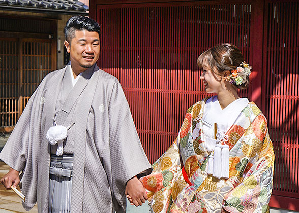 People wearing kimono in Matsumae