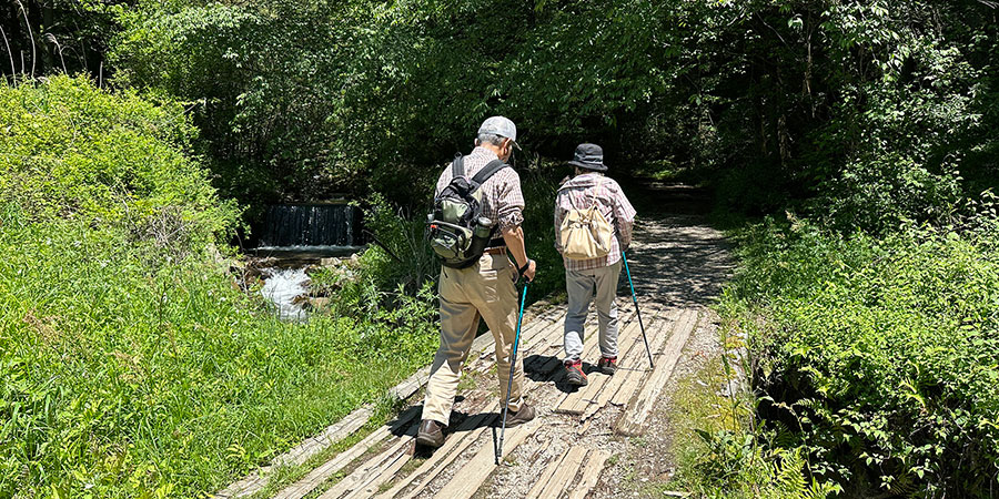 Our guests is hiking on the way to Mitaki Temple