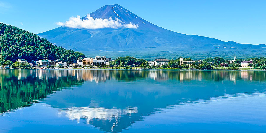 Mount Fuji View by Lake Kawaguchi, Japan