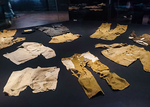 Clothes in Nagasaki Atomic Bomb Museum