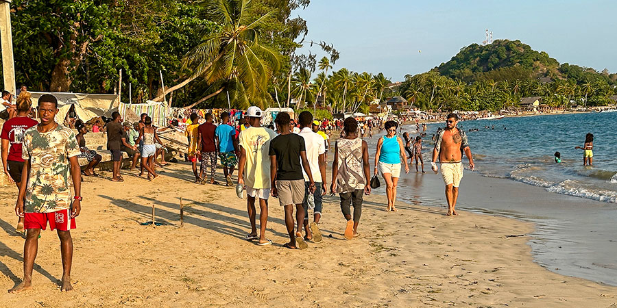 Lively Beach of Nosy Be