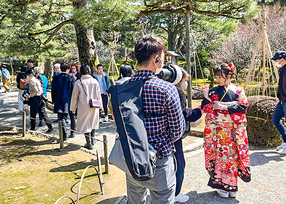 Tourists in Odori Park