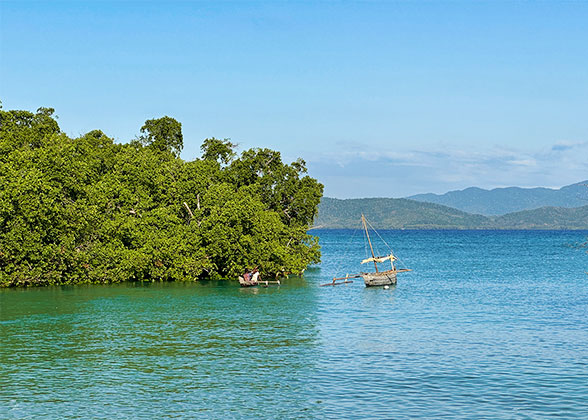 The Sea Around Blue Cave