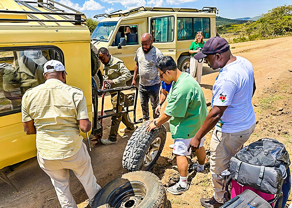 Tire Changing on the Way of Safari