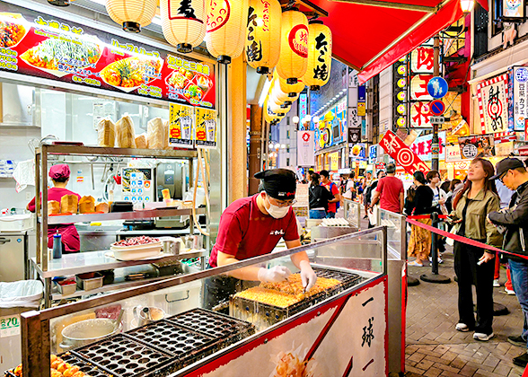 Night Snack Stall in Dotonbori