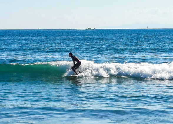 Surfers in Osaka Maishima Seaside Park