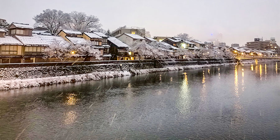 Otaru canal in winter