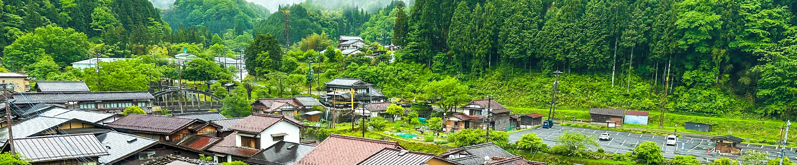 Rainy Season in Japan, Mountainous Area on Nakasendo Way