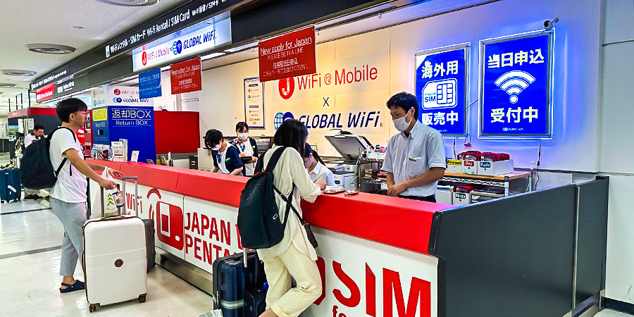 Sim Card Rental at Narita Airport, Japan