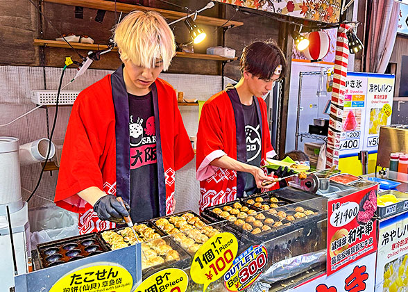 Local Snacks - Takoyaki - at Dotonbori, Osaka