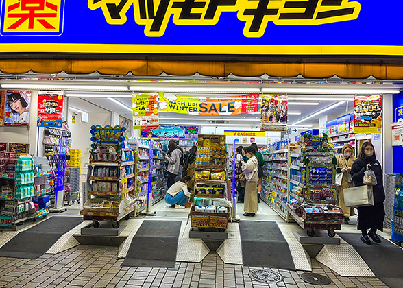 Customers in souvenir shops