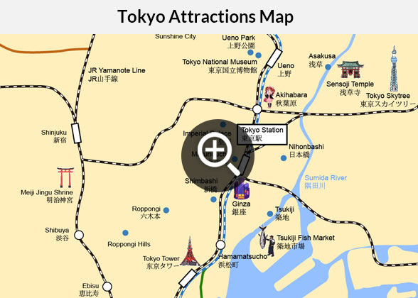 Tokyo Attractions Map