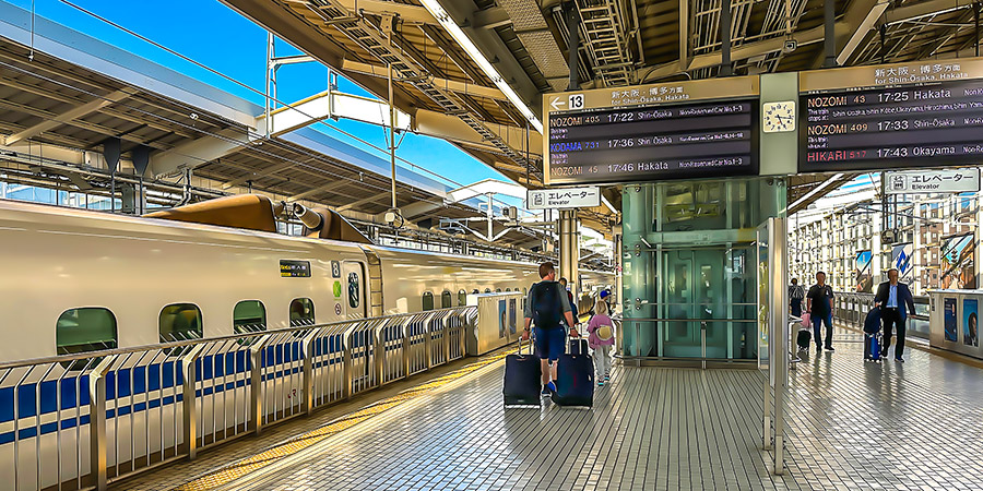 The Shinkansen platform at Kyoto Station