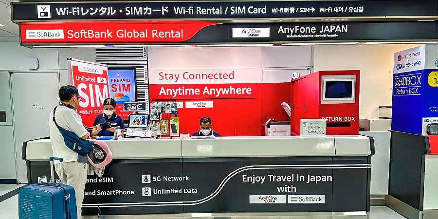 Wifi Rental & SIM Card at Narita Airport, Tokyo