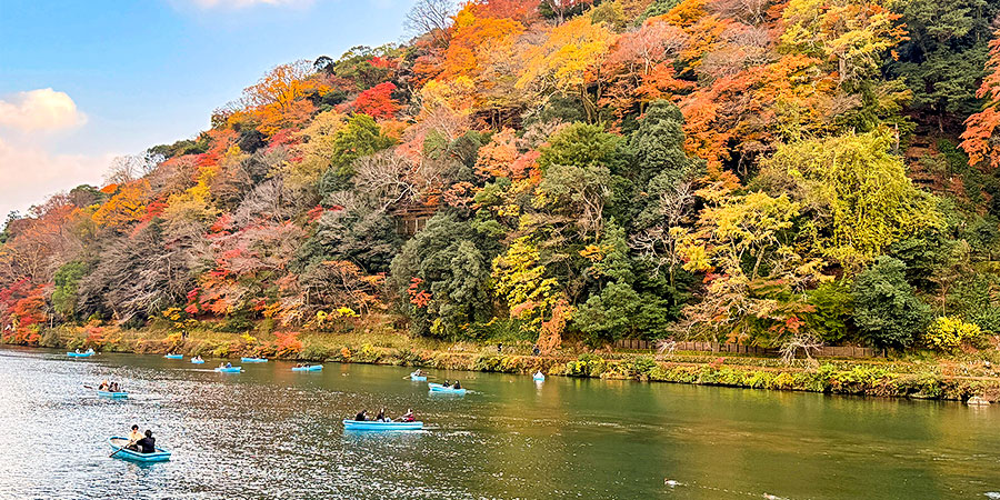 Drifting in Arashiyama to View Red Foliage