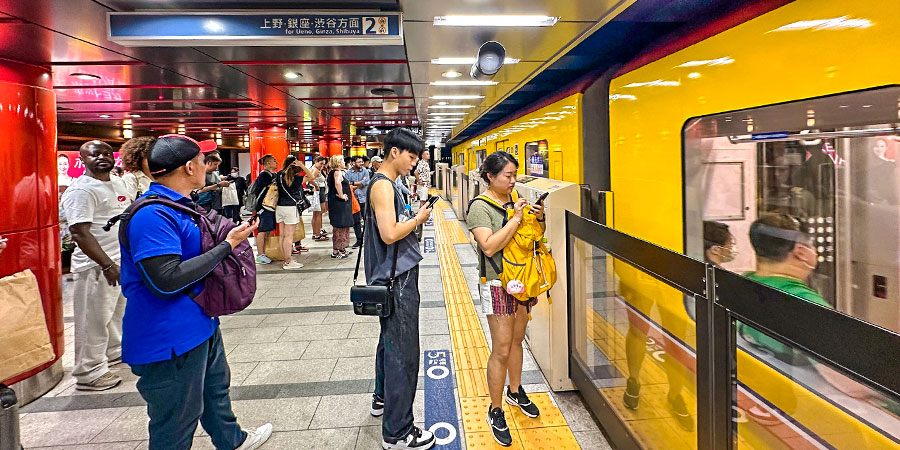 At Shinjuku Metro Station, Tokyo
