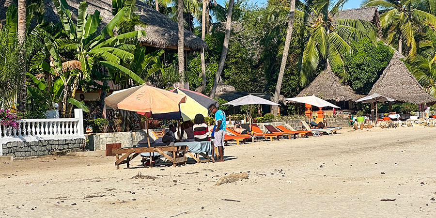 People Relaxing on the Beach