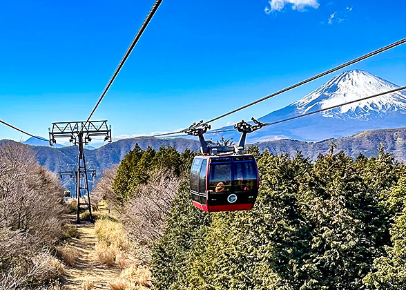 Enjoy the View of Mt. Fuji by the Cable Car